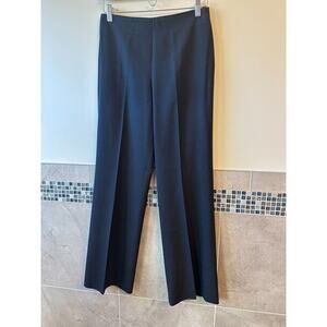 GUNEX Black Wool Blend High Waisted Straight Leg Pant SZ 6 ITALY NWOT